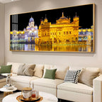 The Majestic Golden Temple Premium Acrylic Horizontal Wall Art
