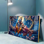 Krishna and His Beloved Premium Acrylic Horizontal Wall Art