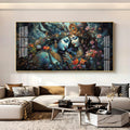 Premium Spiritual Radha Krishna Cosmic Love Acrylic Wall Decor