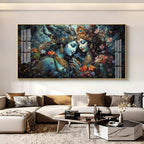 Premium Spiritual Radha Krishna Cosmic Love Acrylic Wall Decor