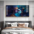 Radha Krishna Soulmates Abstract Acrylic Wall Art with Ornate Jewelry