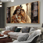 Divine Radha Krishna Romantic Classic Art Luxury Acrylic wall painting