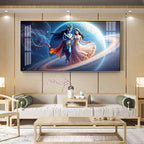 Modern Radha Krishna Universe Theme Luxury Acrylic wall painting