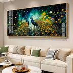 Royal Peacock Pair Nature Elegance Premium Acrylic wall painting