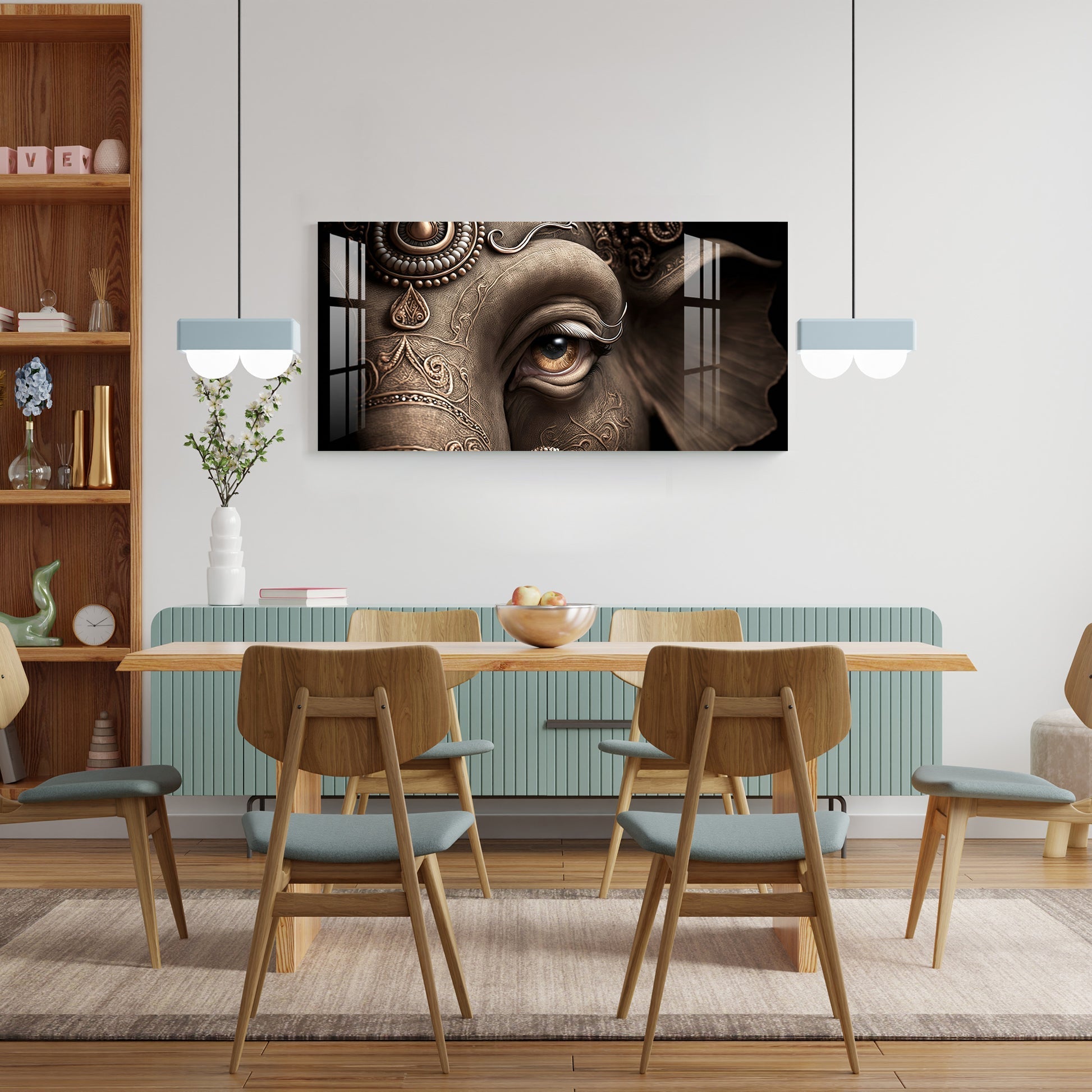 Royal Elephant Eye Artistic Detail Premium Acrylic wall painting
