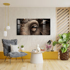 Royal Elephant Eye Artistic Detail Premium Acrylic wall painting