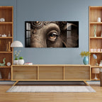 Royal Elephant Eye Artistic Detail Premium Acrylic wall painting