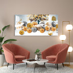 Modern Abstract Golden Tree Circle Art Designer Acrylic wall painting