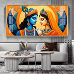 Divine Radha Krishna Love Art Premium Acrylic wall painting