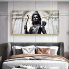 Classic Shree Ram Black & Gold Theme Acrylic wall painting