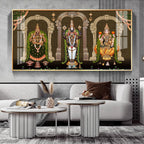 Divine Tirupati Balaji with Lakshmi Padmavati Premium Acrylic wall painting