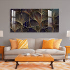 Luxury Golden Leaf Abstract Modern Art Acrylic wall painting