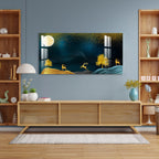 Golden Deer Moonlight Scenic Landscape acrylic wall painting
