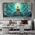 Divine Buddha Aura Meditation Scene acrylic wall painting