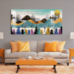 Colorful Abstract Forest Deer Landscape acrylic wall painting