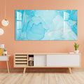 Elegant Blue Marble Abstract Texture acrylic wall painting
