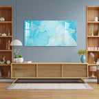 Elegant Blue Marble Abstract Texture acrylic wall painting