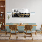 Luxury Black Gold Landscape Abstract Nature Art acrylic wall painting