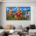 Spiritual Durga Mata Acrylic Artwork with Himalayan Background for Home Decoration