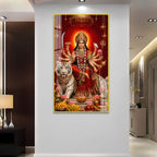 Spiritual Goddess Durga Acrylic Wall Decor for Home Temple