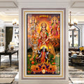 Goddess Durga Lakshmi Saraswati Mahakali Premium Acrylic Painting for Pooja Room