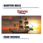 A Sailing Boat Premium Canvas Wall Painting DECORMANTRA