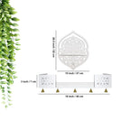 Intricate Jali Designer Shaped Wall Hanging Wooden Temple/ Pooja Mandir Design with Shelf, White Color - Decor Mantra 