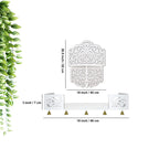 Divine Beautiful Wall Hanging Wooden Temple/ Pooja Mandir Design with Shelf, White Color - Decor Mantra 
