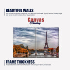 A View of Eiffel Tower and Seine River Bedroom Wall Painting DECORMANTRA