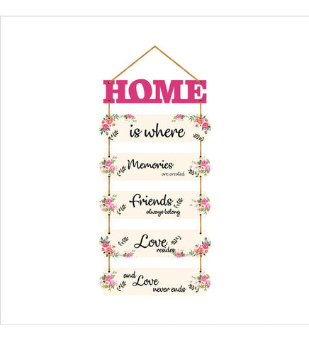 Decorative Wall Art MDF Wooden Wall Hanger for Living Room | Bedroom | Gifts | Wall Hangings for Home Decoration | Modern Decor Items | Abstract Painting (WH_6602N), Set of 6 - Decor Mantra 