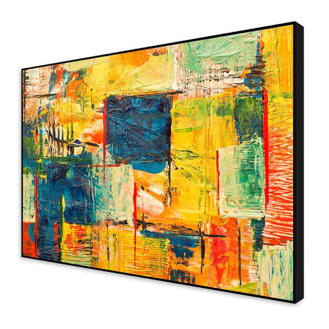Abstract Art Wall Painting Floating Canvas - Decor Mantra 