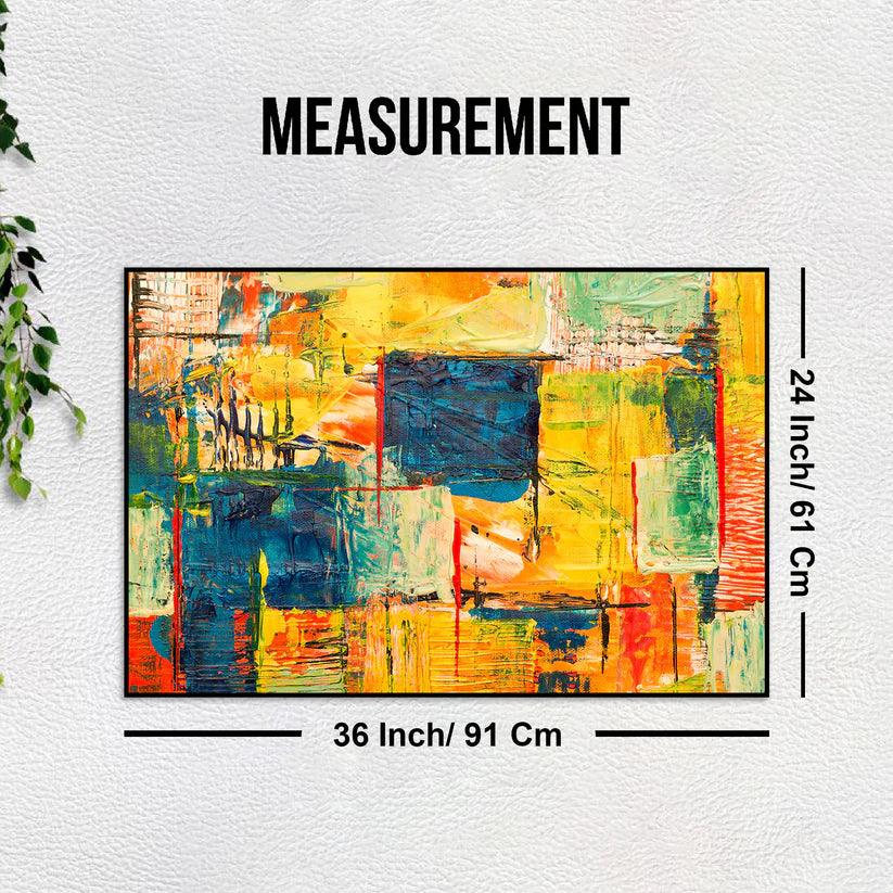 Abstract Art Wall Painting Floating Canvas - Decor Mantra 
