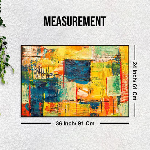 Abstract Art Wall Painting Floating Canvas - Decor Mantra 