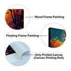 Abstract Art of Forest Landscape with Birds Canvas Wall Painting Decor Mantra
