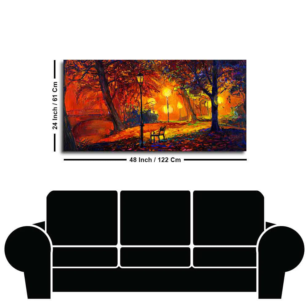 Abstract Art scenery of Park Wall Painting DECORMANTRA
