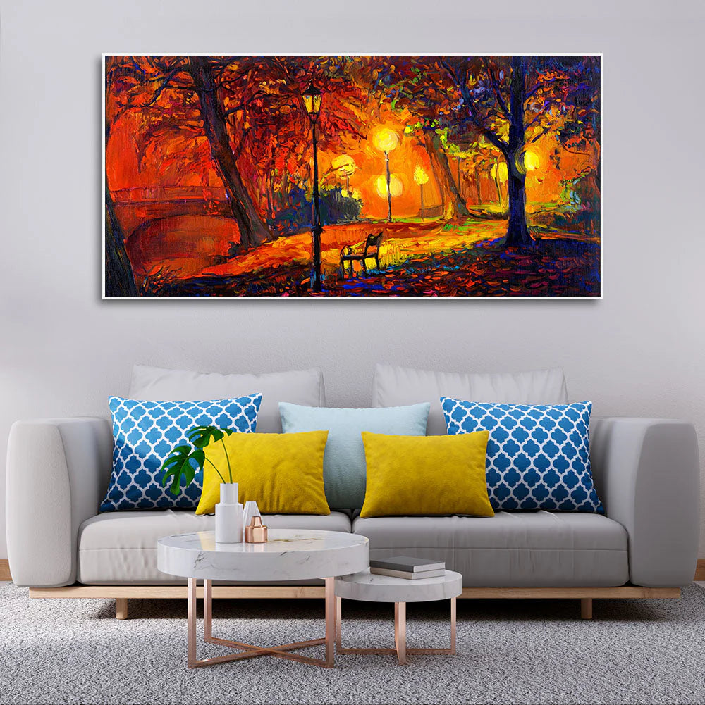 Abstract Art scenery of Park Wall Painting DECORMANTRA
