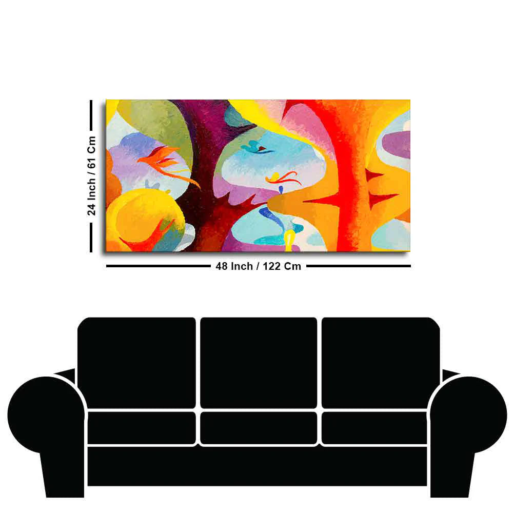 Abstract Bird Flying Premium Canvas Wall Painting DECORMANTRA