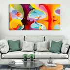 Abstract Bird Flying Premium Canvas Wall Painting DECORMANTRA