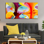 Abstract Bird Flying Premium Canvas Wall Painting DECORMANTRA