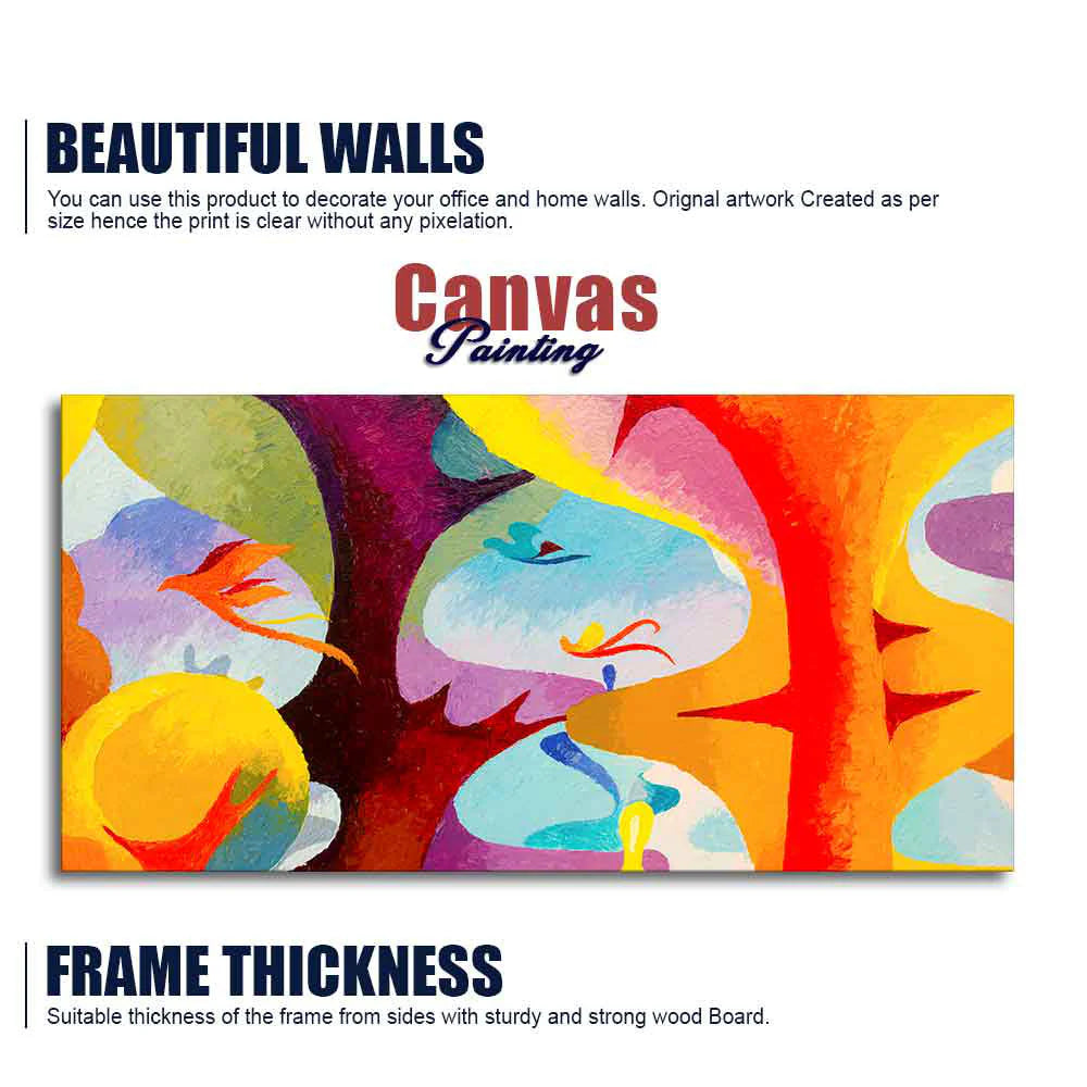Abstract Bird Flying Premium Canvas Wall Painting DECORMANTRA