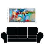 Abstract Colorful Bird and Spring Flower Canvas Wall Painting Decor Mantra