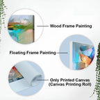 Abstract Colorful Bird and Spring Flower Canvas Wall Painting Decor Mantra
