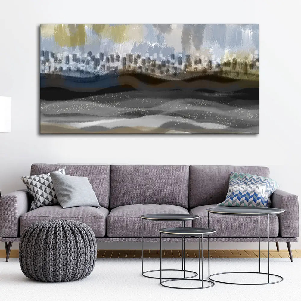 Abstract Dark Gray Splash Background Premium Canvas Wall Painting DECORMANTRA