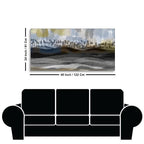 Abstract Dark Gray Splash Background Premium Canvas Wall Painting DECORMANTRA