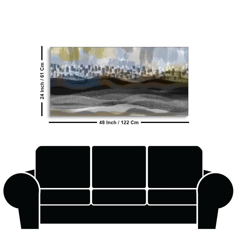 Abstract Dark Gray Splash Background Premium Canvas Wall Painting DECORMANTRA