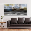 Abstract Dark Gray Splash Background Premium Canvas Wall Painting DECORMANTRA