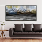 Abstract Dark Gray Splash Background Premium Canvas Wall Painting DECORMANTRA