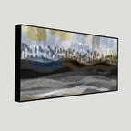 Abstract Dark Gray Splash Background Premium Canvas Wall Painting DECORMANTRA