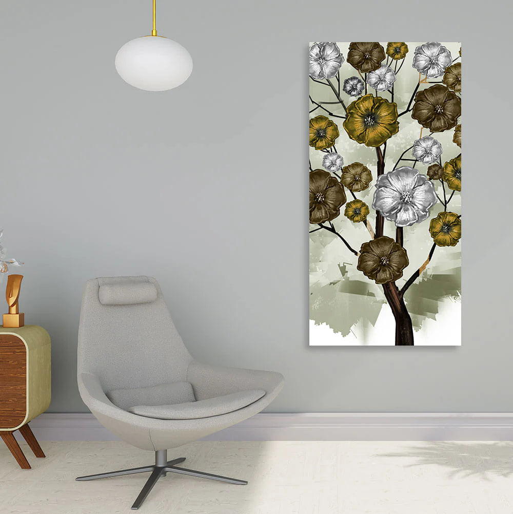 Abstract Flowers Designer Art Canvas Wall Painting DECORMANTRA