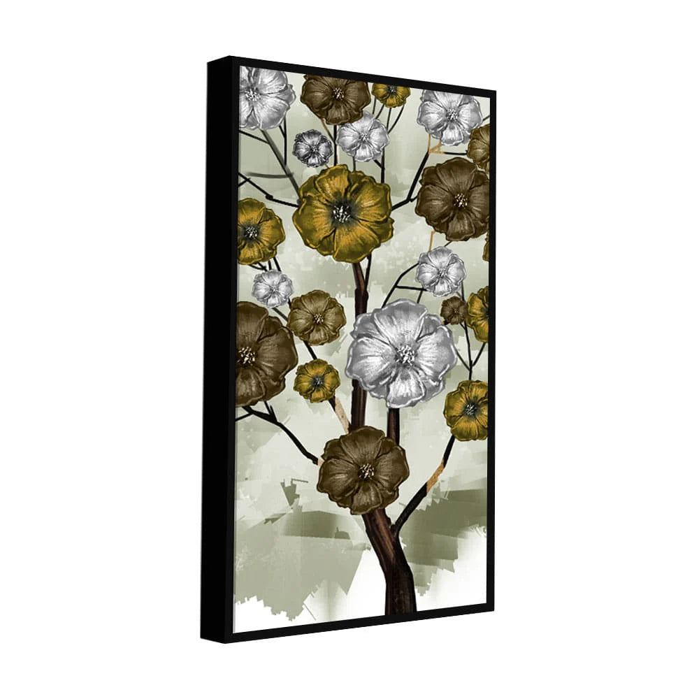 Abstract Flowers Designer Art Canvas Wall Painting DECORMANTRA